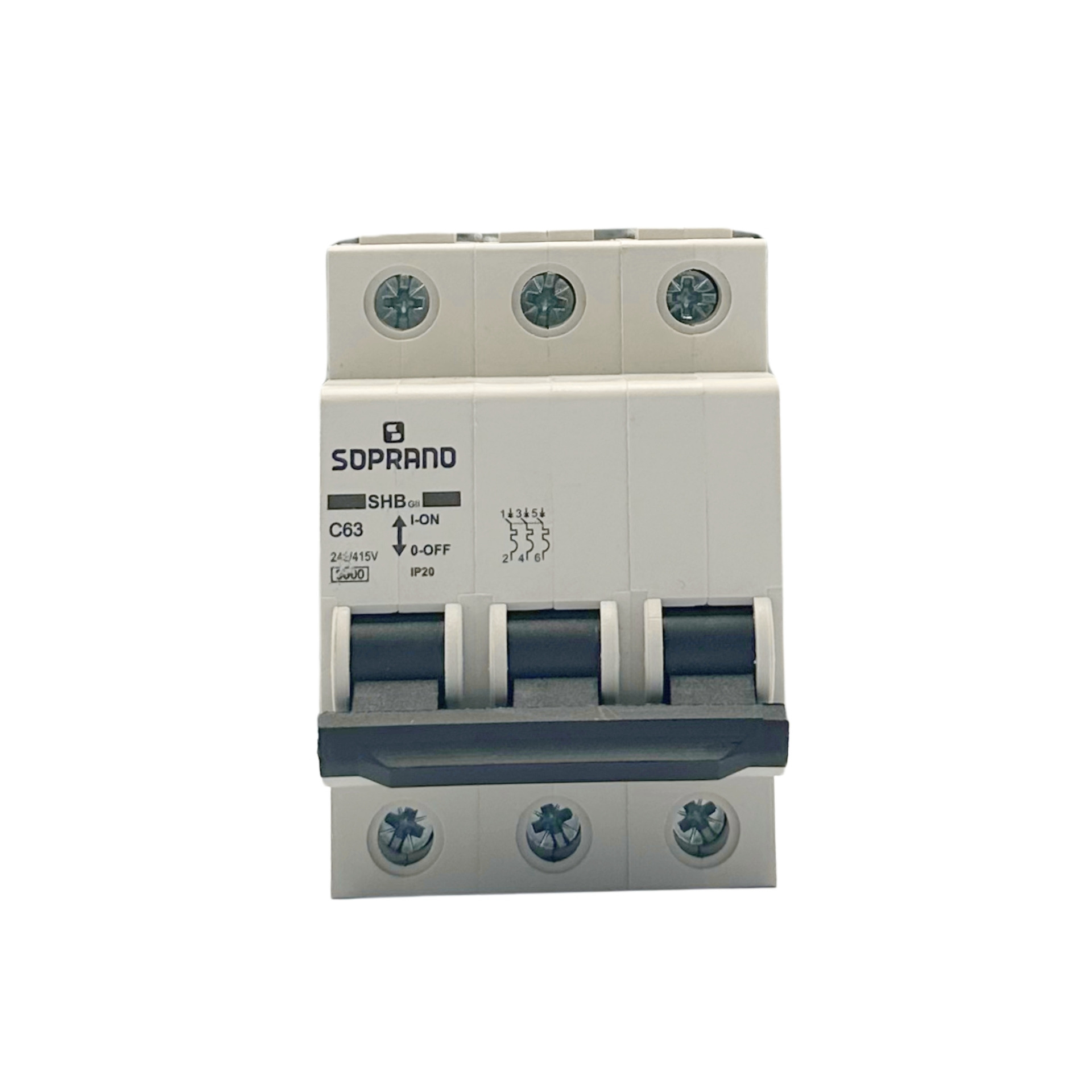 Disjuntor 3ka tripolar 63a soprano