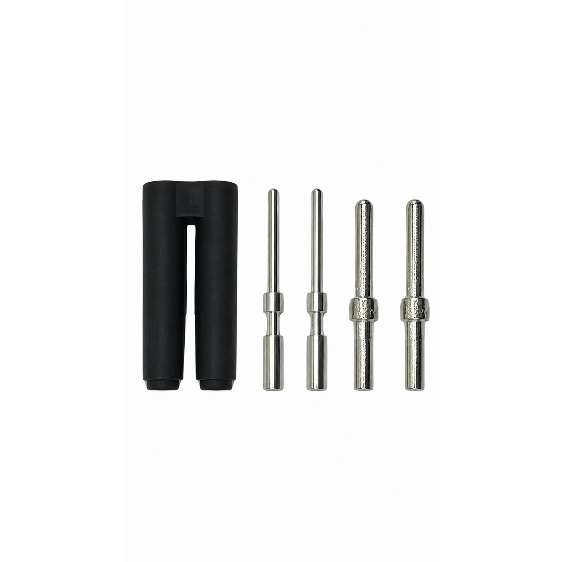 Kit Pinos Auxiliares Macho Fino e Grosso com Isoladores para Conector de bateria 160A Macho