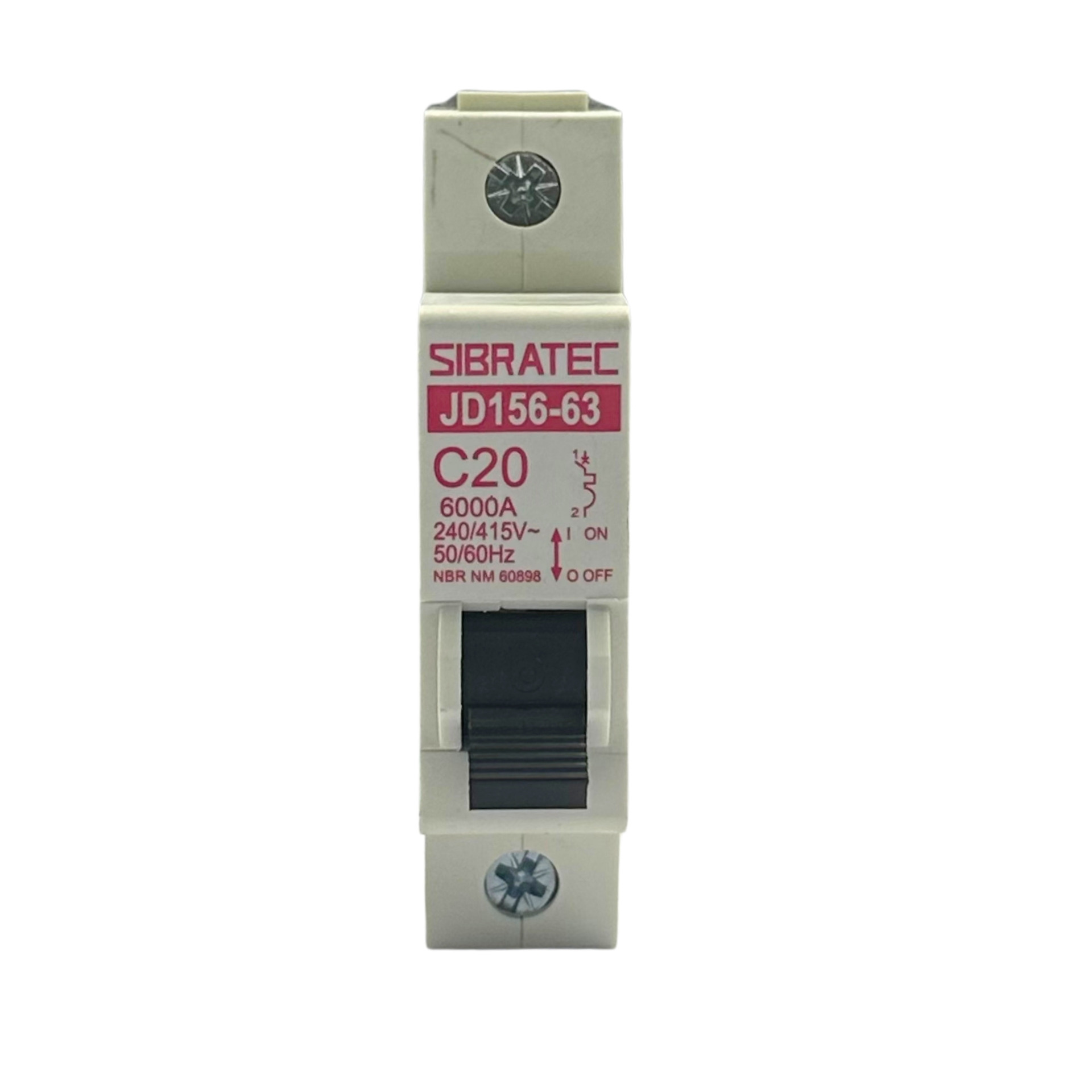 disjuntor mono 6ka 20a sibratec